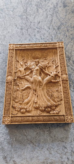 Dryad carved on Oak wood