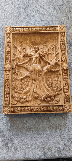 Dryad carved on Oak wood