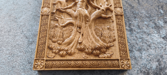 Dryad carved on Oak wood