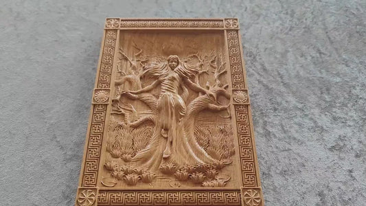 Dryad carved on Oak wood