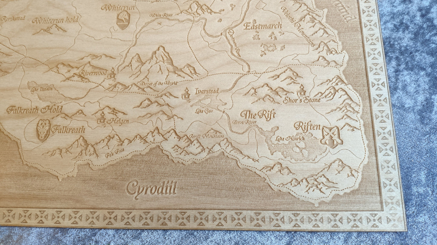 Skyrim - The Elder Scrolls V, Laser engraved map