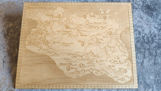 Skyrim - The Elder Scrolls V, Laser engraved map