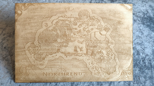 Northrend from World of Warcraft, Laser engraved map