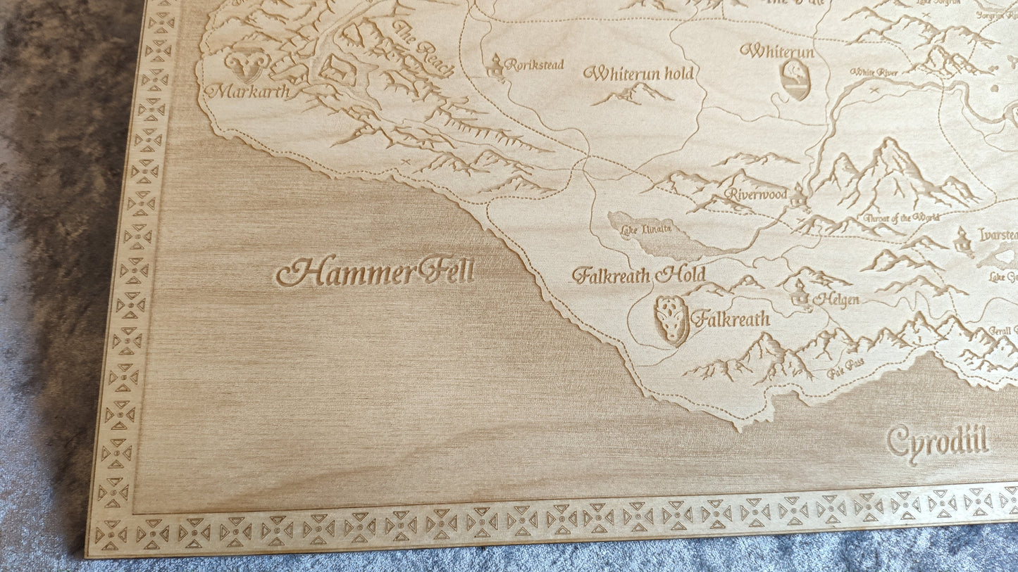 Skyrim - The Elder Scrolls V, Laser engraved map