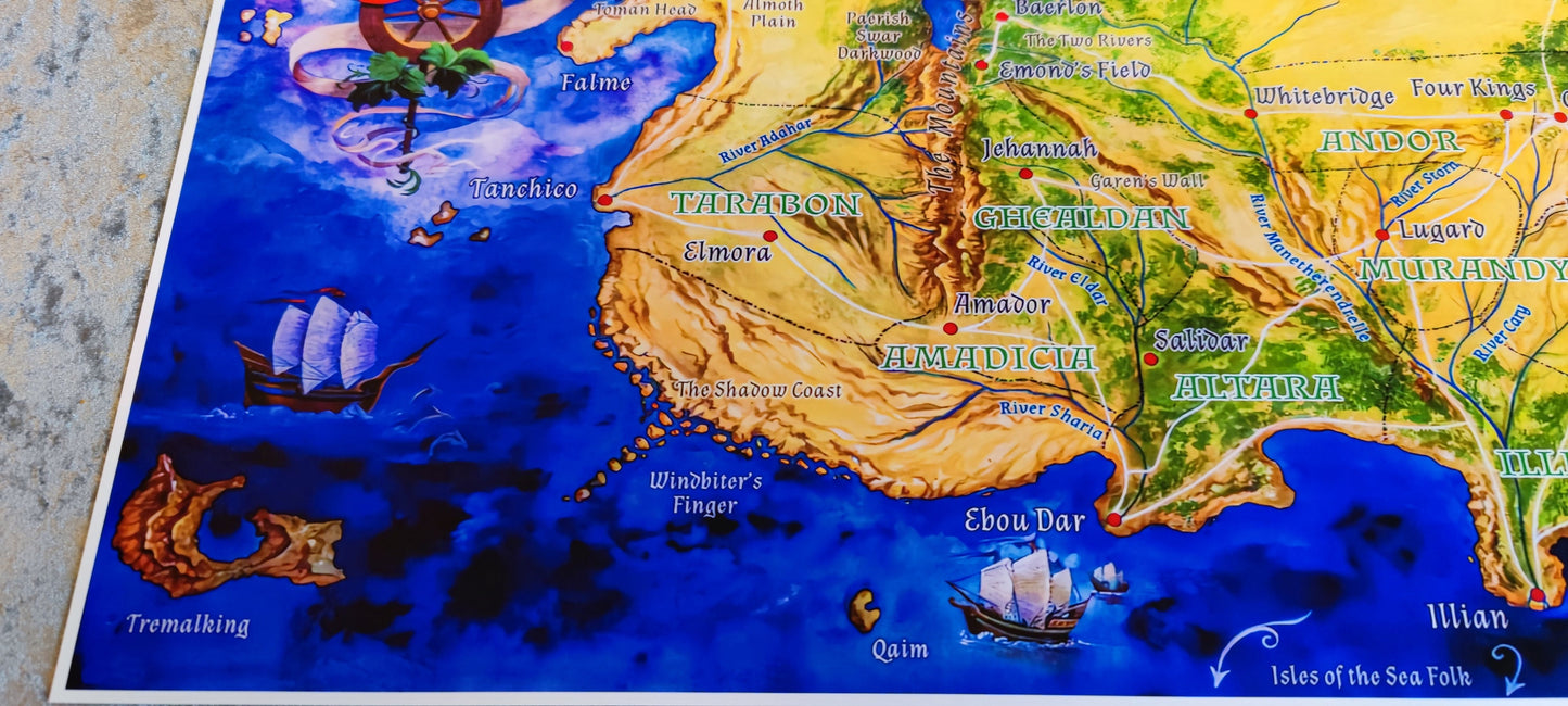 Westlands High quality map - The Wheel of Time world by Robert Jordan v.2