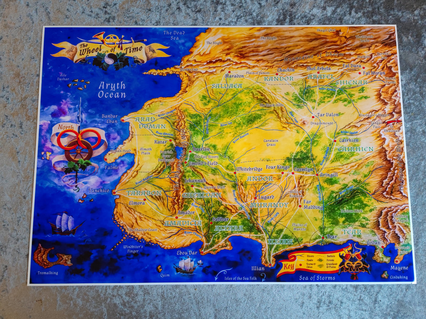 Westlands High quality map - The Wheel of Time world by Robert Jordan v.2