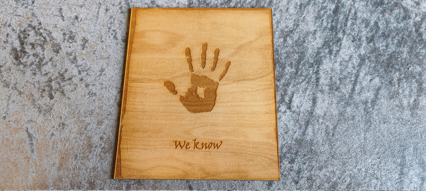 Mysterious note from the Dark Brotherhood, The Elder Scrolls, Laser engraved