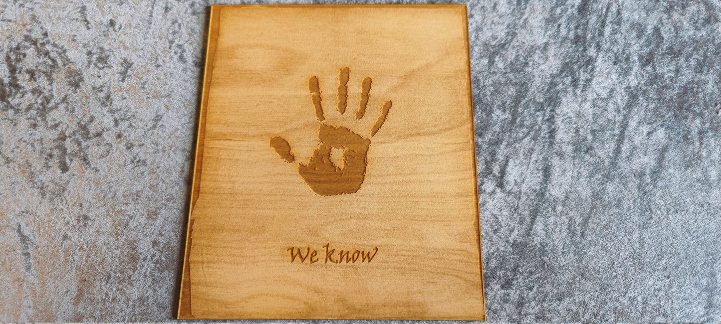 Mysterious note from the Dark Brotherhood, The Elder Scrolls, Laser engraved