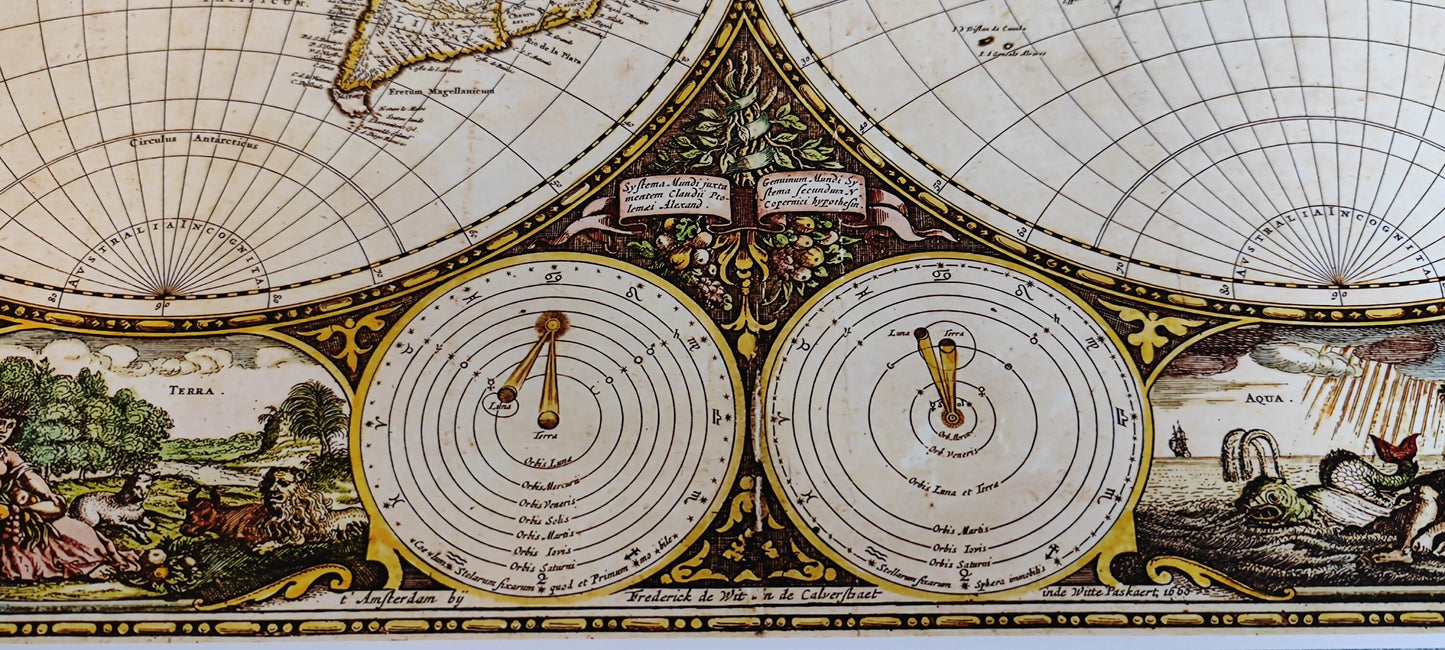 Globe high quality map in Latinic writing