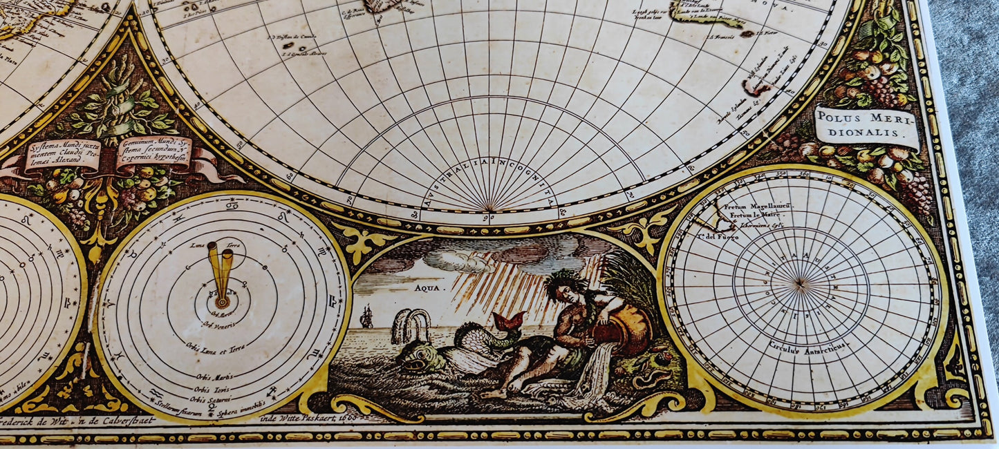 Globe high quality map in Latinic writing