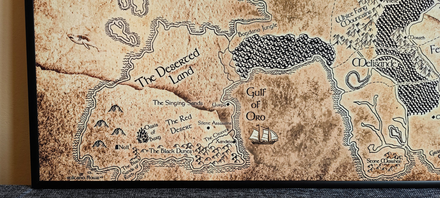 Erilea high quality map from Thorne of Glass series by Sarah J. Maas