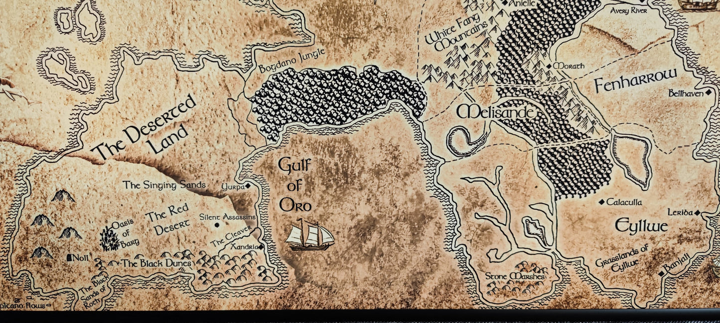 Erilea high quality map from Thorne of Glass series by Sarah J. Maas