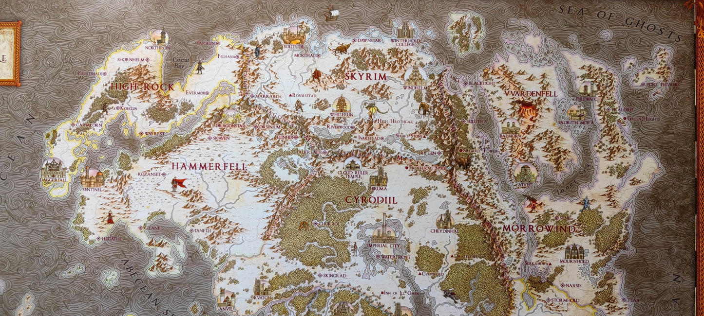 Tamriel from The Elder Scrolls Online - High quality map