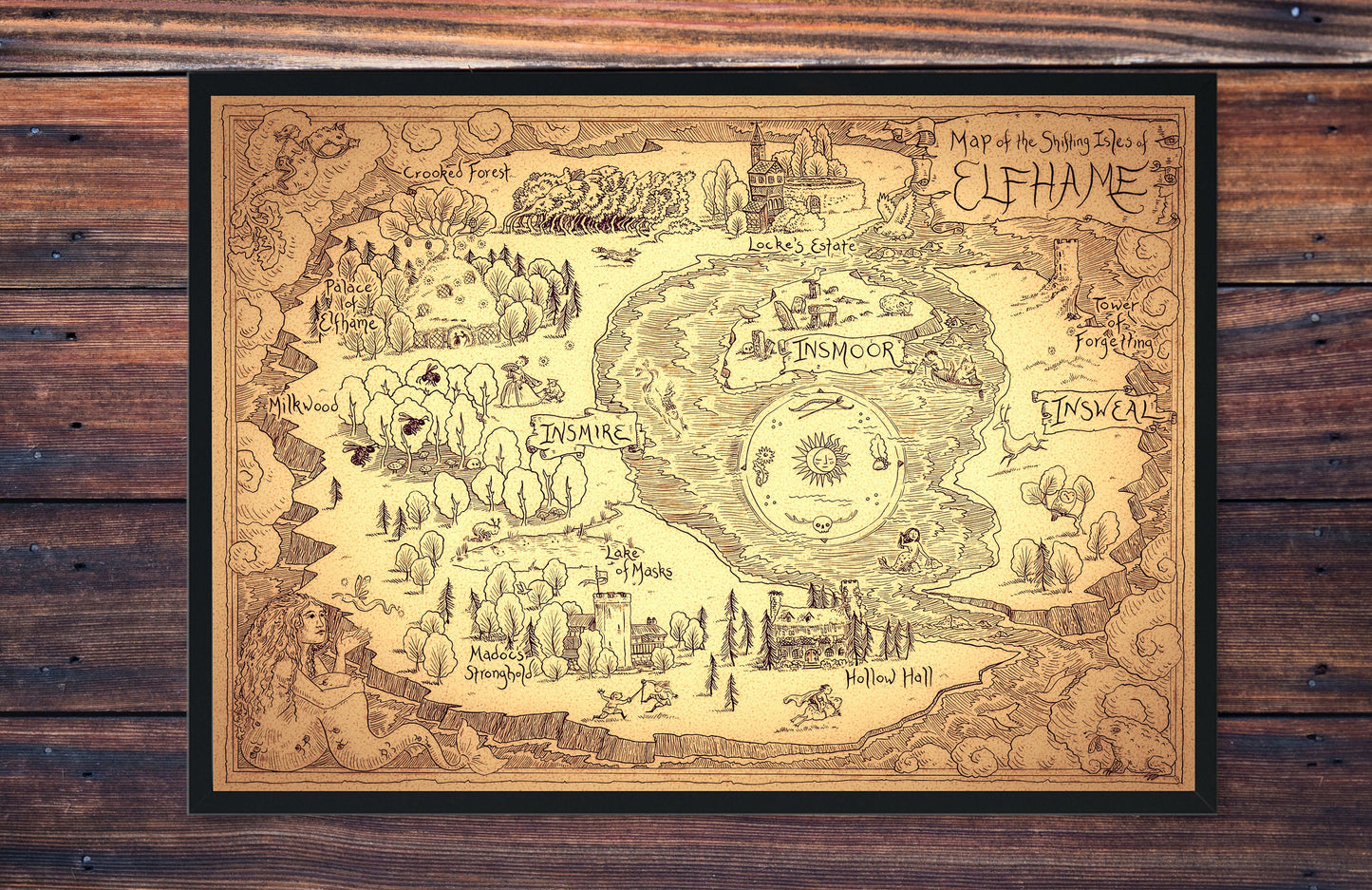 Elfhame shifting isles High quality map from the Cruel Prince by H. Black