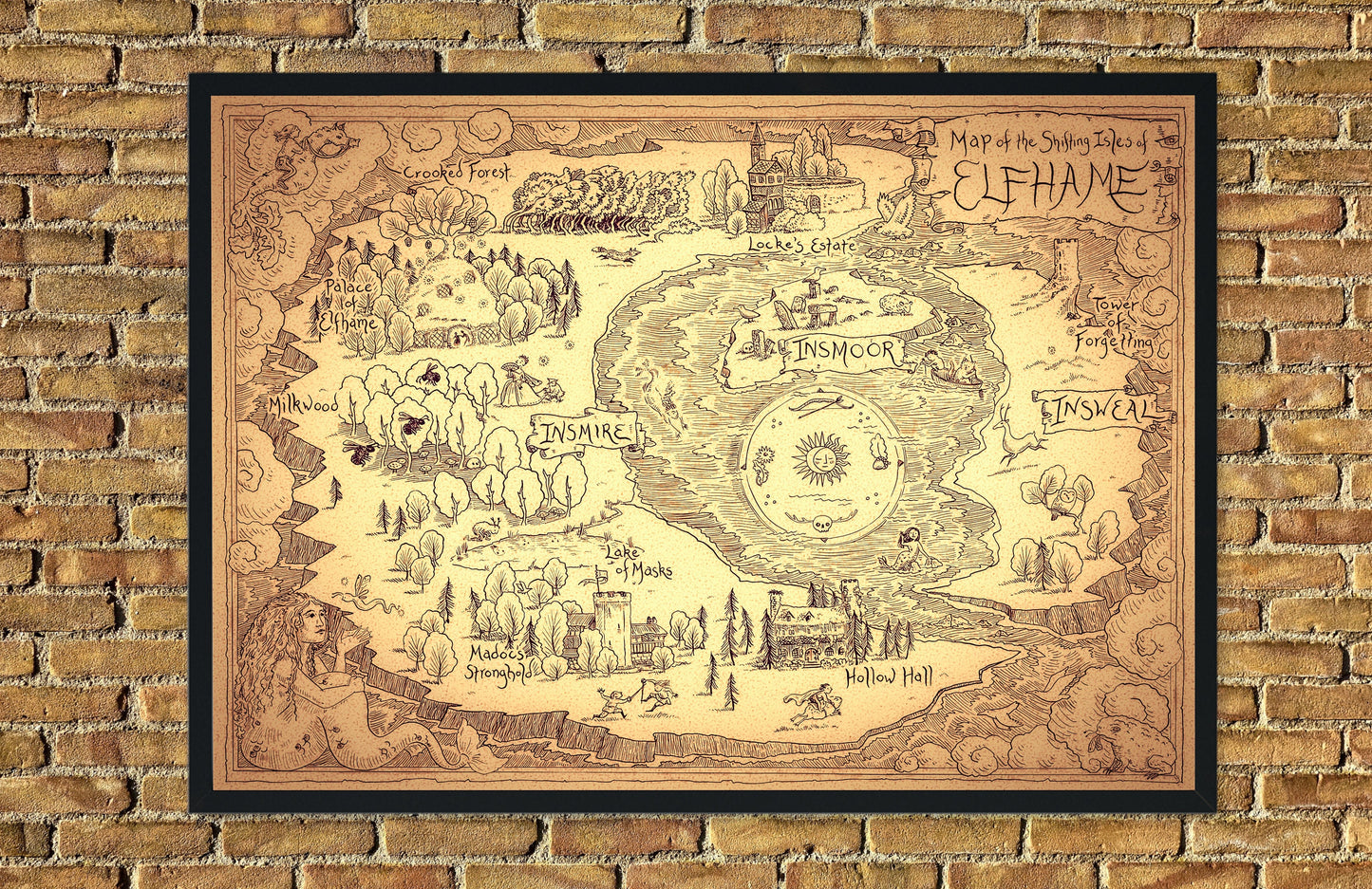 Elfhame shifting isles High quality map from the Cruel Prince by H. Black