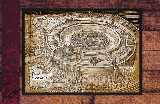 Grishaverse Ice Court high quality map from book written by Leigh Bardugo